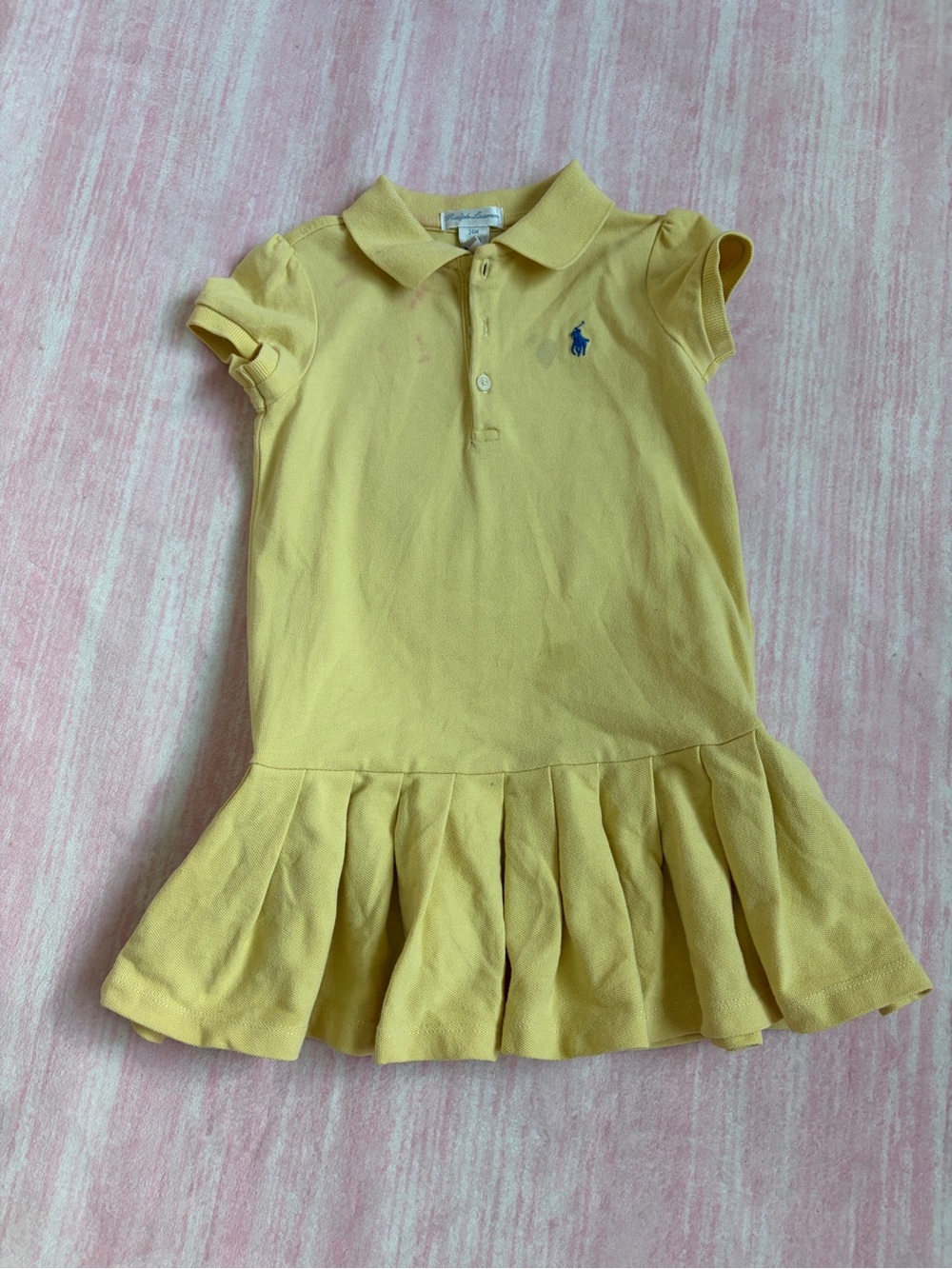 Ralph Lauren Yellow Girls Polo Dress